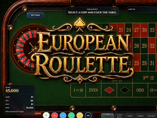 Gioco da tavolo roulette europea