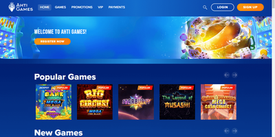 AHTI Games predogled spletnega mesta
