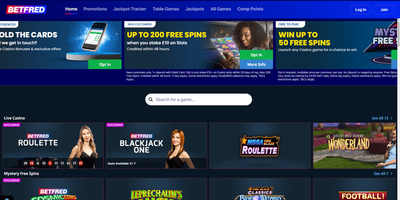 Betfred 网站预览
