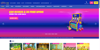 Gala Spins site preview