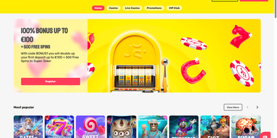 Aperçu du site JustSpin