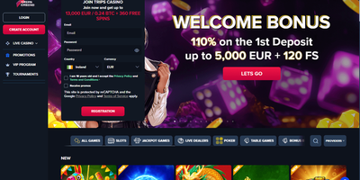 Prévia do site de Trips